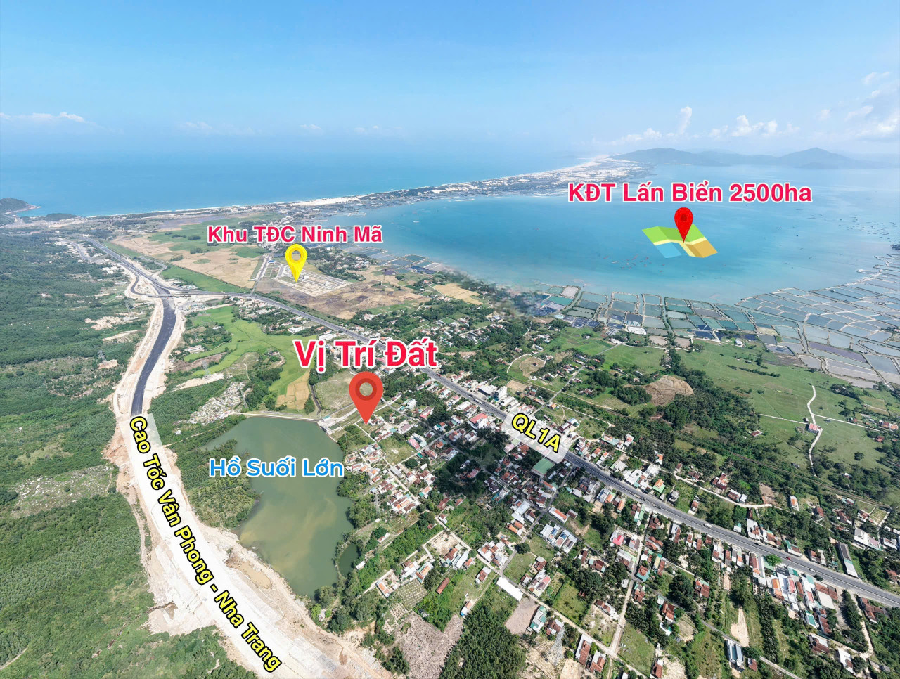 🏝 BÁN LÔ ĐẤT GẦN BIỂN, VIÊW HỒ - VỊ THẾ SINH TÀI LỘC TẠI PK8 KKT VÂN PHONG, KHÁNH HÒA 🏝