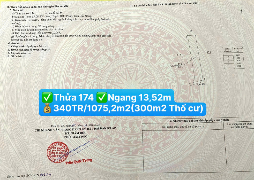 Đầu tư đất Lâm Đồng mới 💰340TRIỆU/1075,2m2(có 300m2 thổ cư) )☎️0938.60.9098 Ms.Trọng