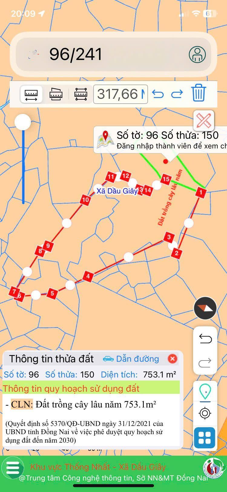 Bán đất 4.800m² ngang 46m giá 4.3 tỷ tại Xã Dầu Giây