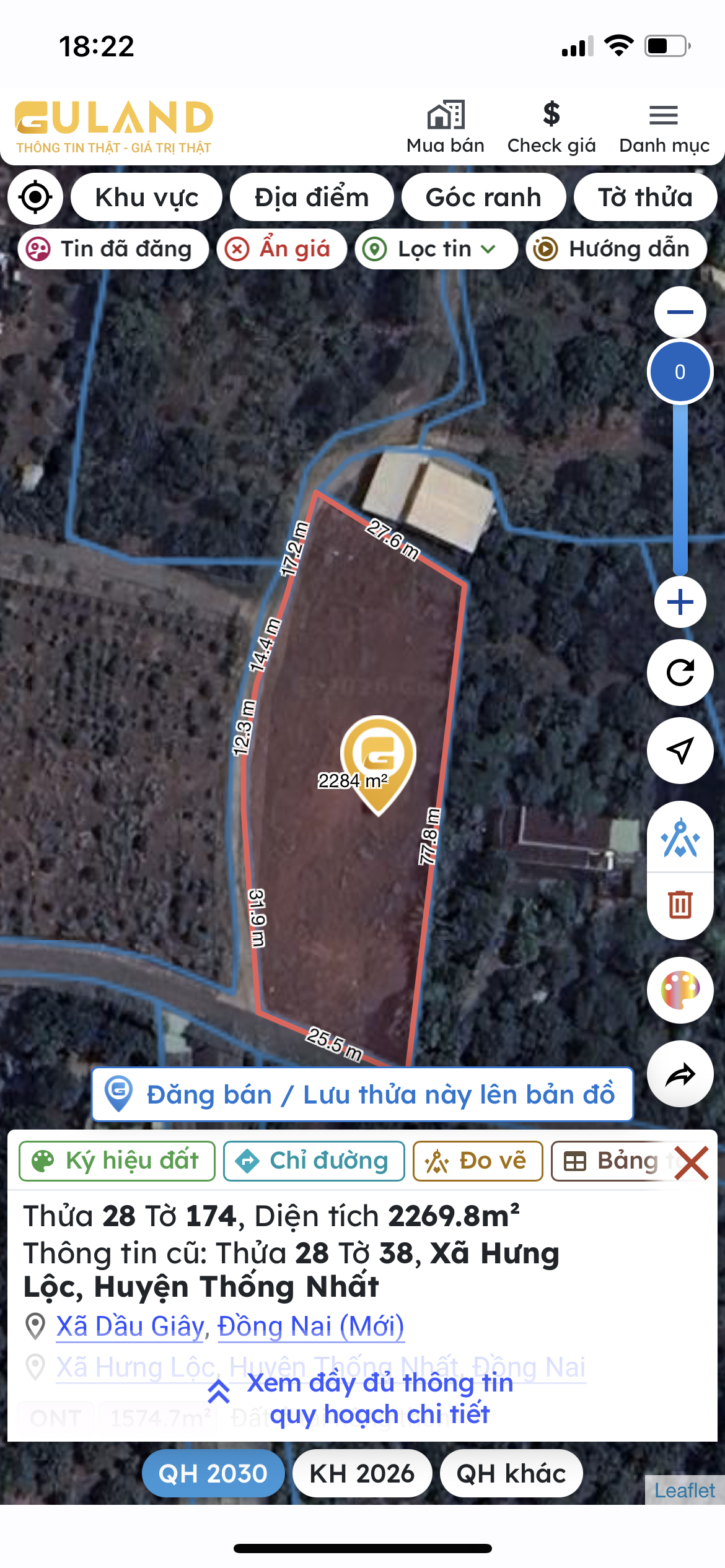 Bán Đất 2269m² thổ cư 2269m² giá 11 tỷ tại Xã Dầu Giây Đồng Nai