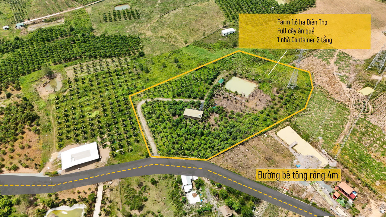 Farm Sinh Thái 16.240m² Diên Thọ, Diên Khánh , Khánh Hòa phù hợp xây nhà yến, trang trại