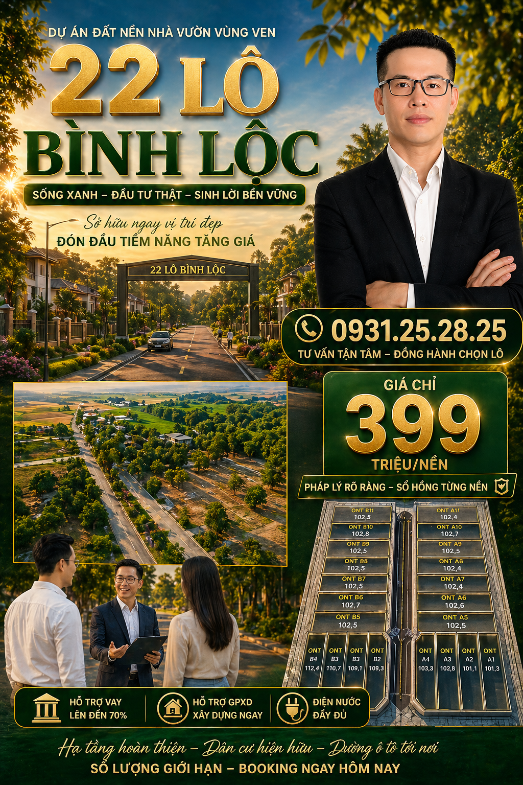 * 🔥 399 TRIỆU SỞ HỮU ĐẤT SỔ RIÊNG? 22 LÔ BÌNH LỘC SẮP HẾT!