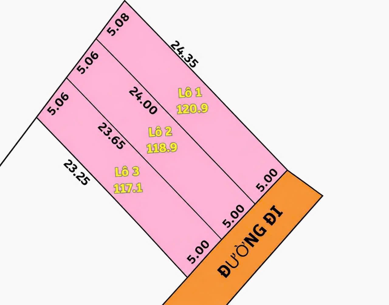 BÁN 3 LÔ ĐẤT NGAY TRUNG TÂM XÃ DIÊN TÂN , DIÊN KHÁNH . DT TỪ 117 TỚI 120M2 CÓ 60M2 THỔ CƯ . GIÁ 530 TRIỆU/LÔ