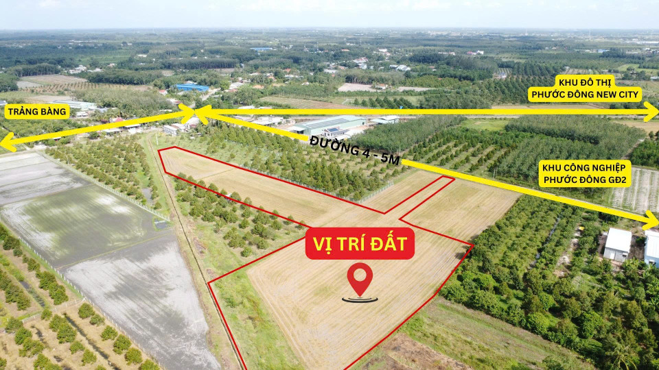 CẦN BÁN 1,3 MẪU ĐẤT SÁT BÊN KCN PHƯỚC ĐÔNG, TÂY NINH