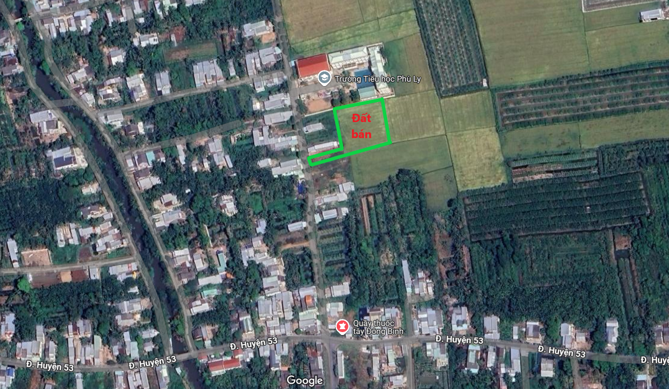 Bán đất 2164.5m² 2.7 tỷ tại Xã Đông Bình Thị xã Bình Minh