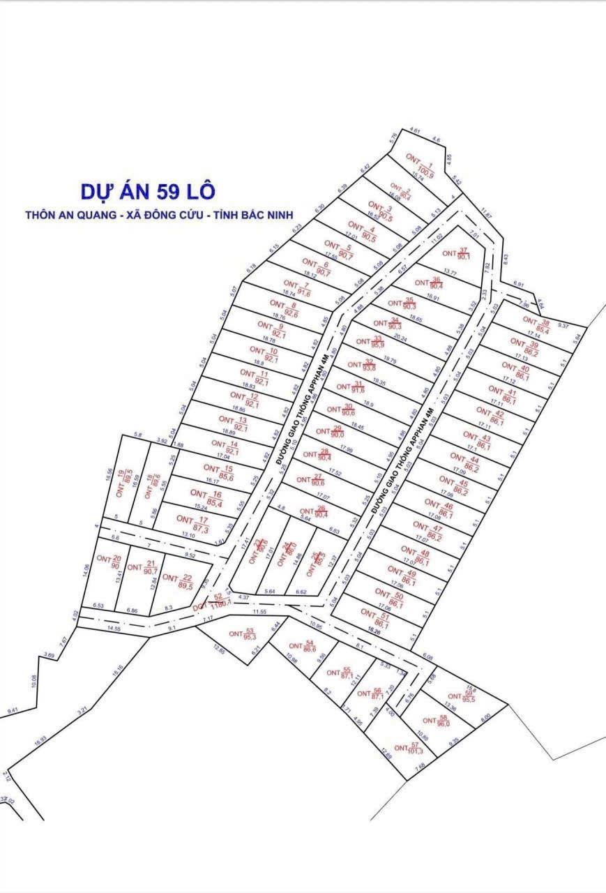 Dự Án 59 lô tại An Quang xã Đông cứu Huyện Gia Bình tỉnh Bắc Ninh