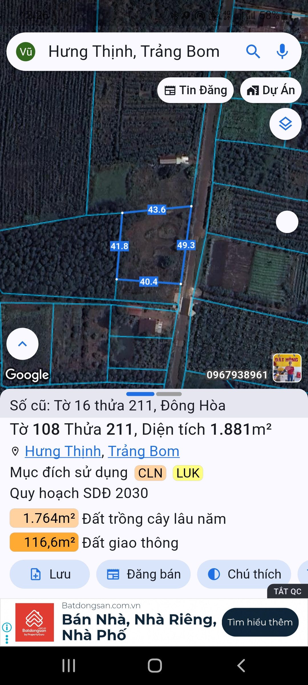Đất Nhà Đông Hòa Trảng Bom Đồng Nai