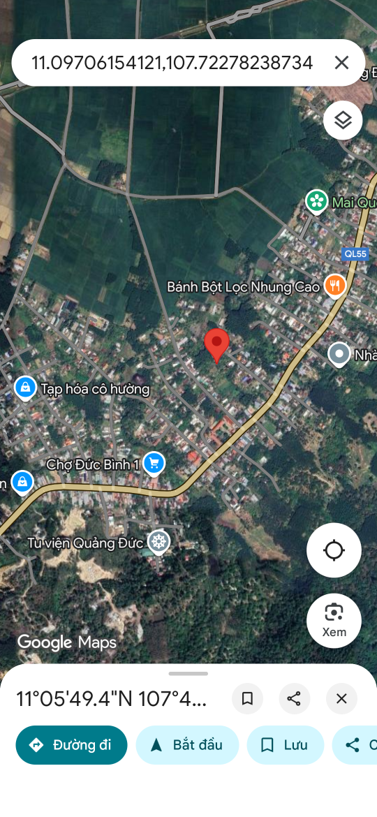 Bán đất Đức Bình Tánh Linh 1406.9m² sẵn 300m thổ cư
