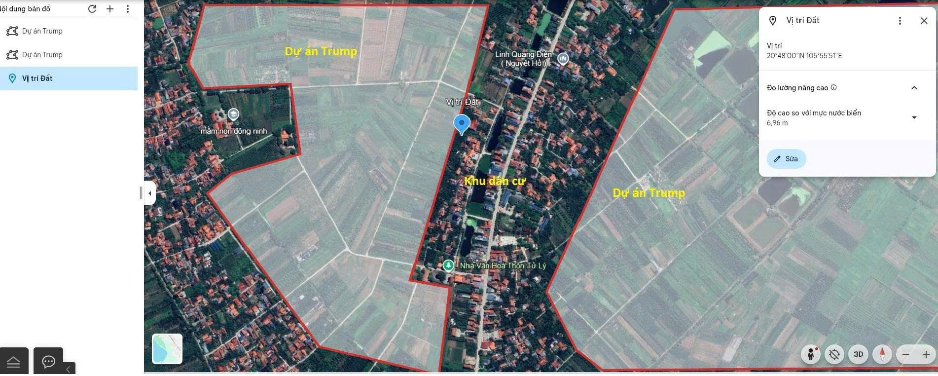 SIÊU PHẨM VIEW HỒ ĐƯỜNG NHỰA PHỐ CHÂU NINH SÁT D.Á TRUMP 125M2 MT 5M GIÁ 3.3 TỶ
