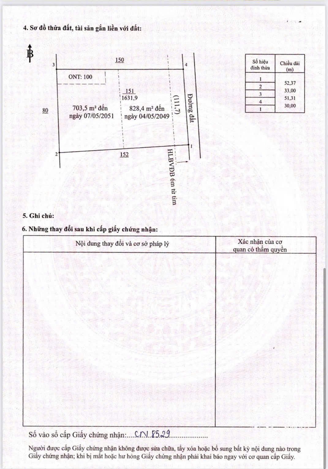 Bán đất 1631m² có sẵn 100m² thổ cư ngang 30m giá 1.25 tỷ tại Xã Đồng Tâm - Đồng Phú