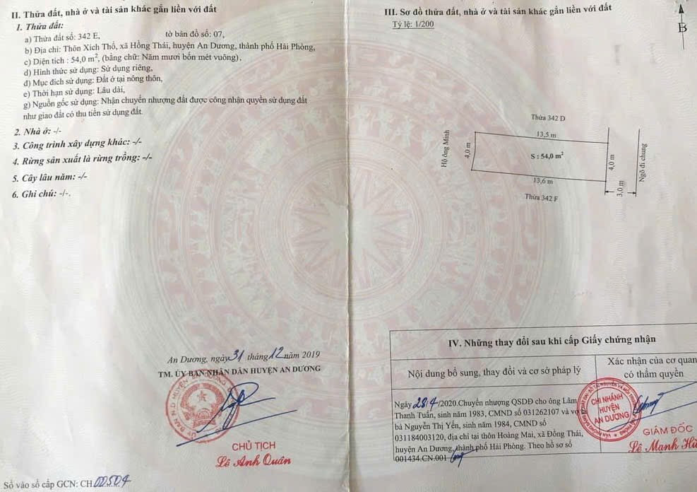 ❌❌❌ SIÊU PHẨM GIÁ RẺ CHỈ 1,25 TỶ XÍCH THỔ – ĐỒNG THÁI – AN DƯƠNG ❌❌❌