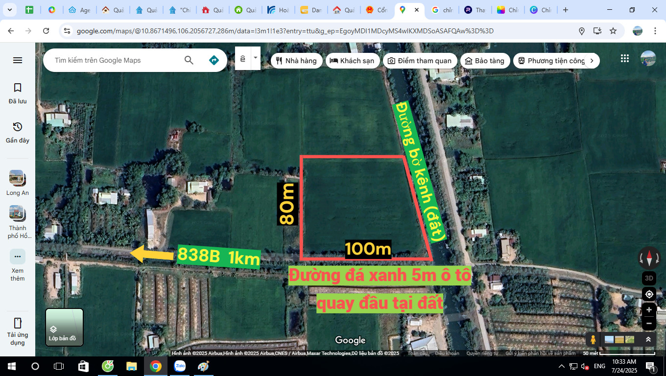 Bán đất 7765.3m² ngang 100m giá 1.8 tỷ Xã Đông Thành