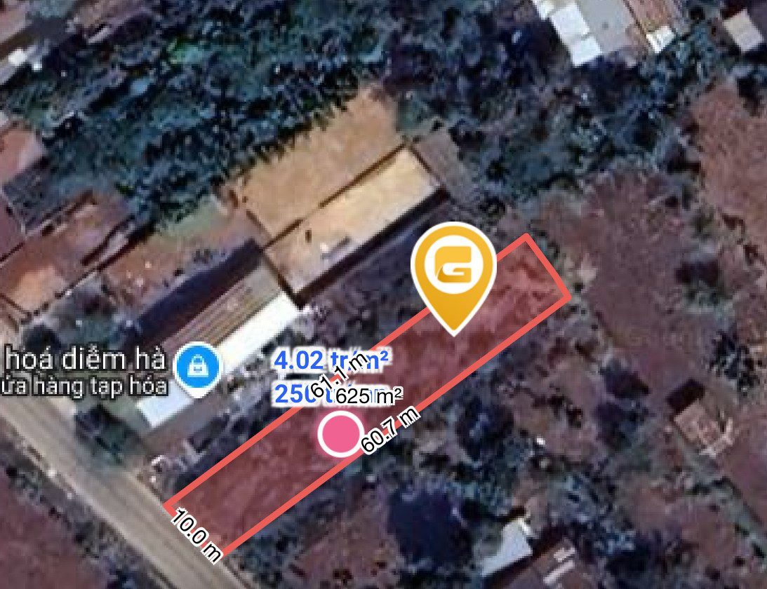 Bán đất 621.4m² có sẵn 60m² thổ cư ngang 10.0m giá 2.5 tỷ tại Xã Dray Bhăng