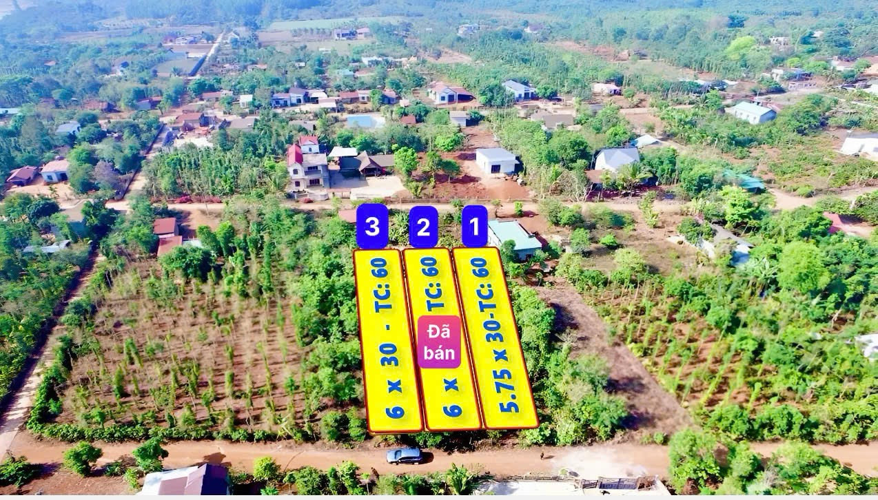 Diện tích: 6x30 thổ cư 60m2 - Đường Oto né nhau- 239tr