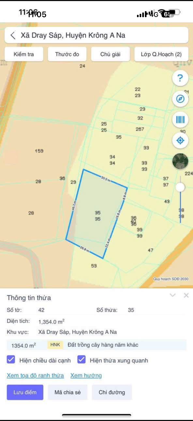 Bán đất 3600m² 750 triệu tại Xã Dray Sáp Huyện Krông A Na