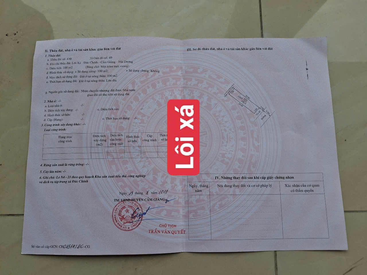 Bán đất giãn dân Lôi xá Đức Chính siêu đẹp giá đầu tư