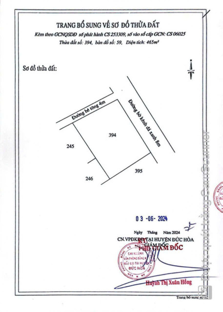 Bán đất 571.9m² ngang Bán nhà ấp 2 Hựu Thạnh Đức Hoà LA    - DT: 18x26 tổng 465m2 Thổ Cư  Giá ngợp 2ty9  Đường oto bê tông 4m , kế bên ecity tân Đứcm Xã Đức Hòa