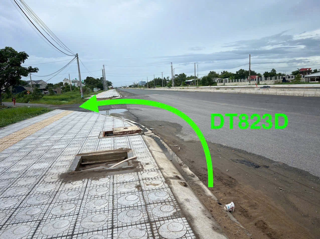 Sốc - Lô Thổ Cư Đường DT823D Đức Hòa Thượng Mà Giá Cực Mềm