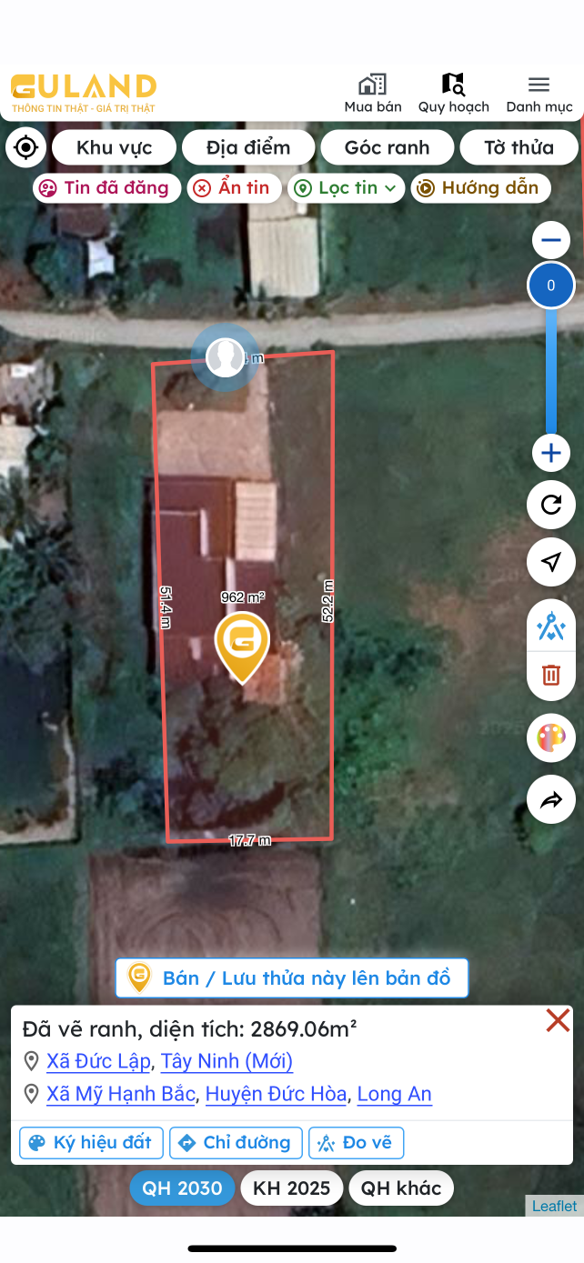 Bán nhà 700m2 ngang 14.5m dài50m giá 5.8 tỷ Xã Đức Lập