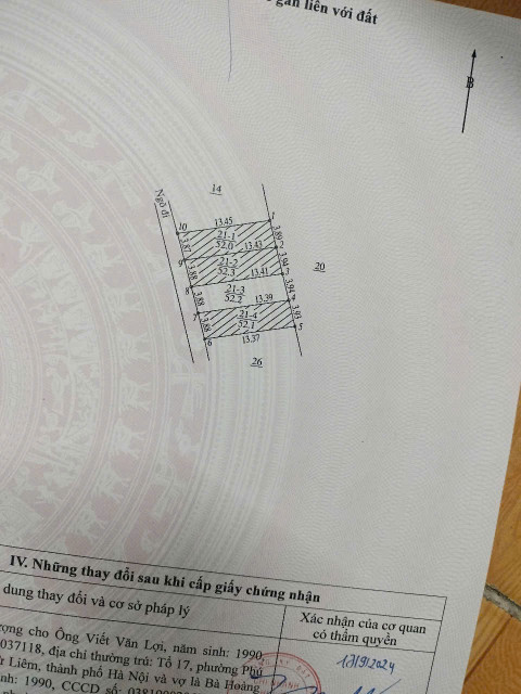 52.2m2 Cao Xá Đức Thượng, k quy hoạch, ngõ nông gần nhà văn hoá Gias 4,5 tỷ có Tl