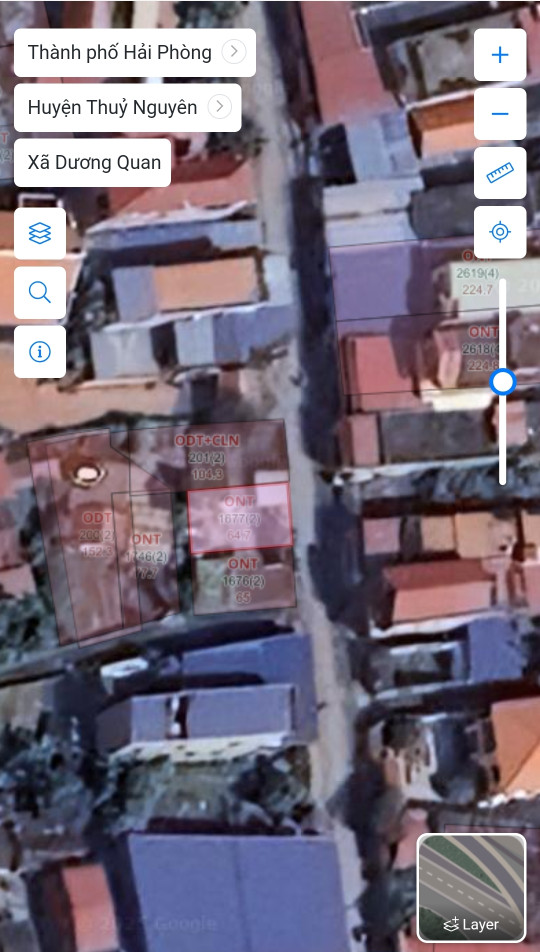 Bán đất 64,7m² giá 3.58 tỷ tại Xã Dương Quan Huyện Thuỷ Nguyên. mặt đường thôn 6m . liên hệ 0362558882