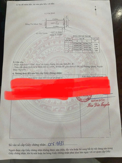 Bán 71 m Dương Quan ngay cạnh trường học, trạm y tế, ủy ban. L/h:076.231.9990 e Thuý