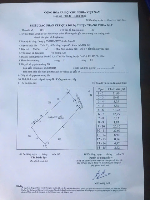 Bán đất 2664.3m² 3.6 tỷ tại Xã Ea BHốk Huyện Cư Kuin
