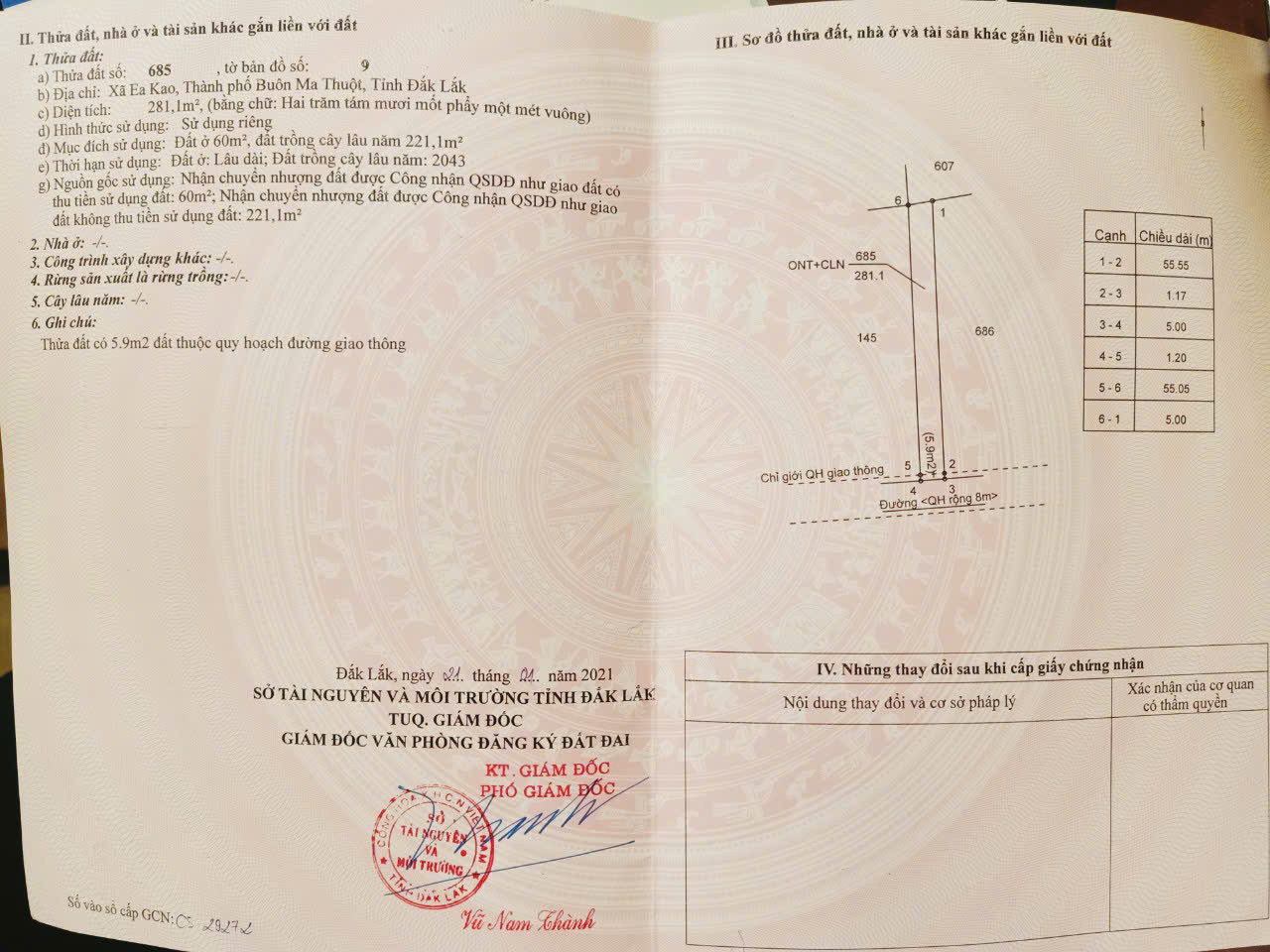 Bán đất Buôn H Rat - 19/5 281.1m² 870 triệu tại Xã Ea Kao Thành phố Buôn Ma Thuột