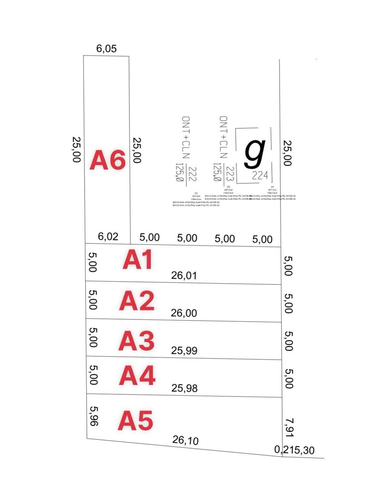 Bán đất 125m² có sẵn 60m² thổ cư ngang 5m giá 700 triệu tại Xã Ea Knuếc
