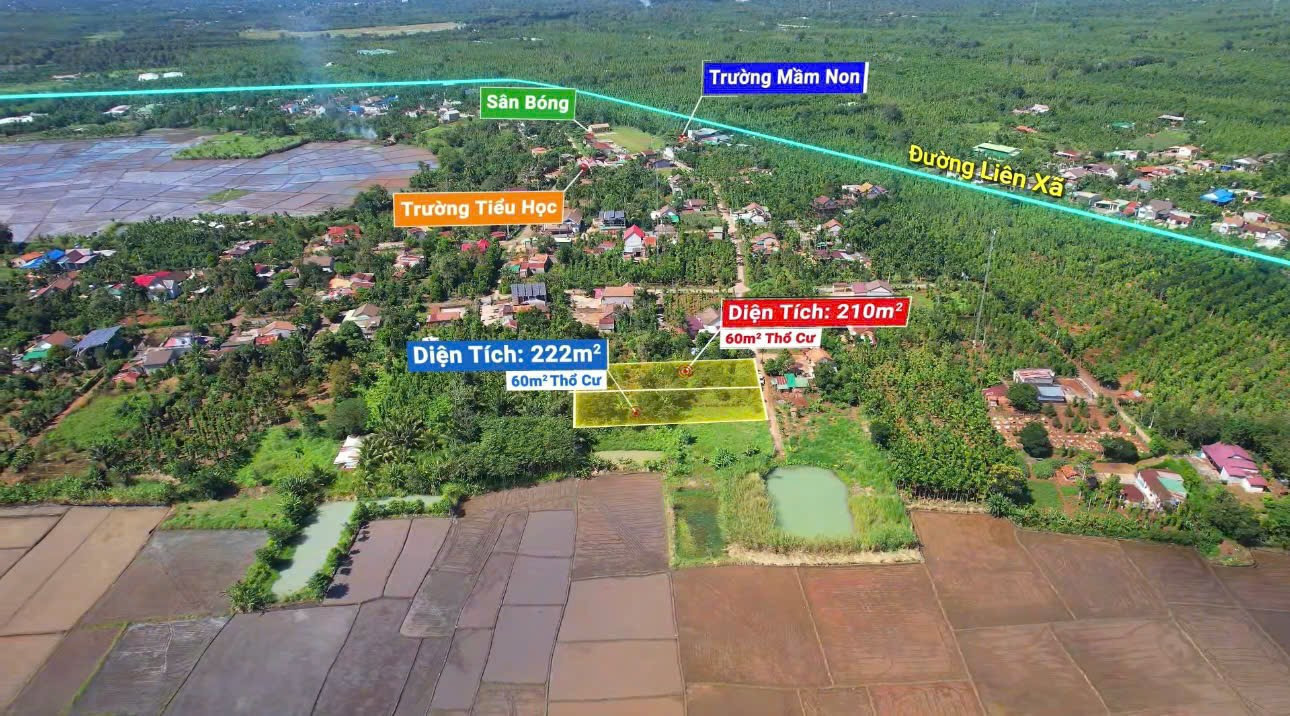 Bán đất 210m² ngang 8m giá 269 triệu Xã Ea Ktur