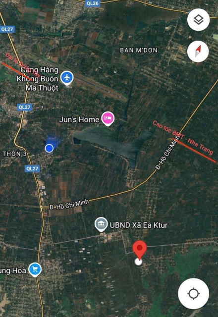 Đất Thôn 12 EaKtur, Cưkuin gần UBND xã.