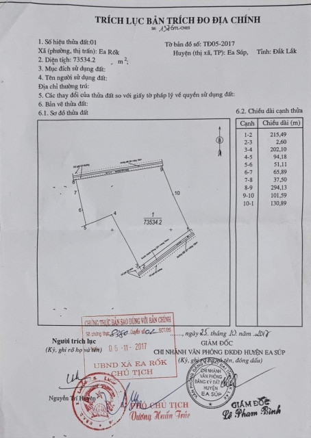 Bán đất 73500m² 2.3 tỷ tại Xã Ea Rốk Huyện Ea Súp