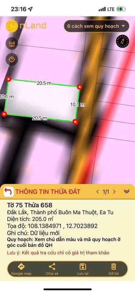 Bán đất 205m² 1.3 tỷ tại Xã Ea Tu Thành phố Buôn Ma Thuột