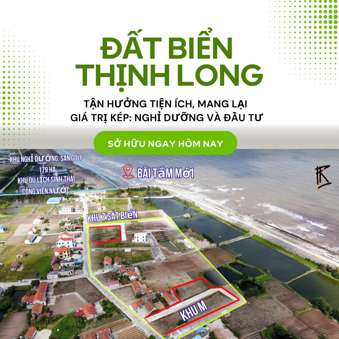 Em còn 2 lô đất 2 mặt tiền chạy thẳng lên đê biển cách bãi tắm Xuân Thiện 100m