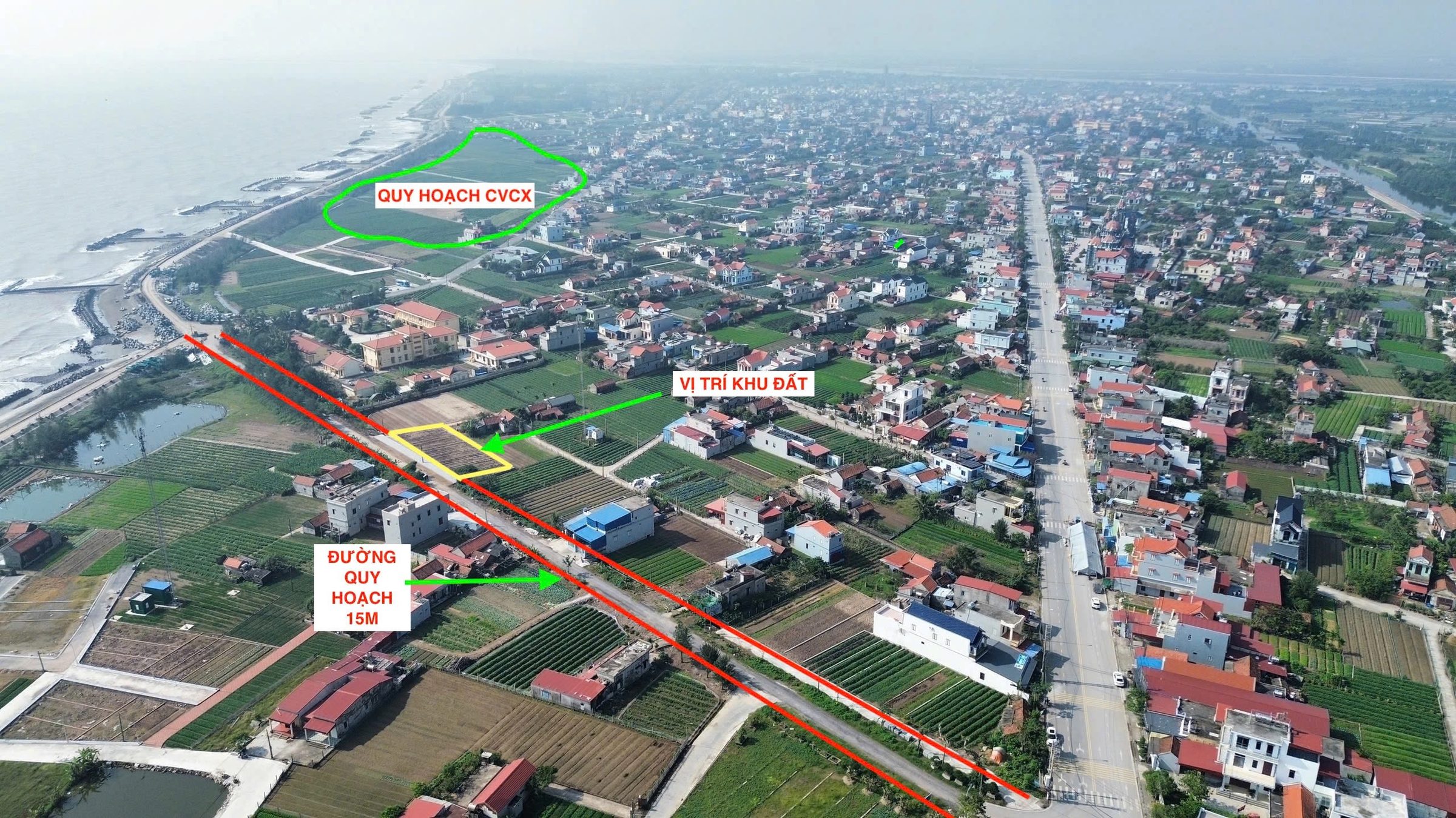 Trục chính rộng 15m, vỉa hè 5m Thịnh Long