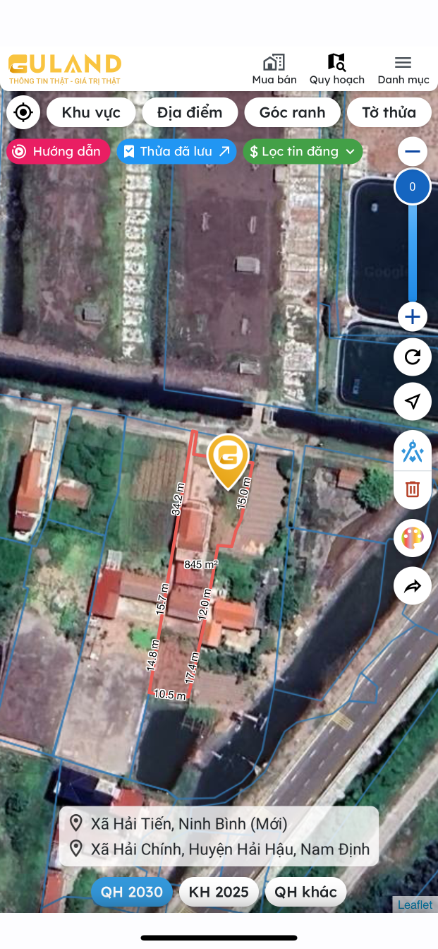 Bán đất 840.4m² giá 9 tỷ Xã Hải Tiến
