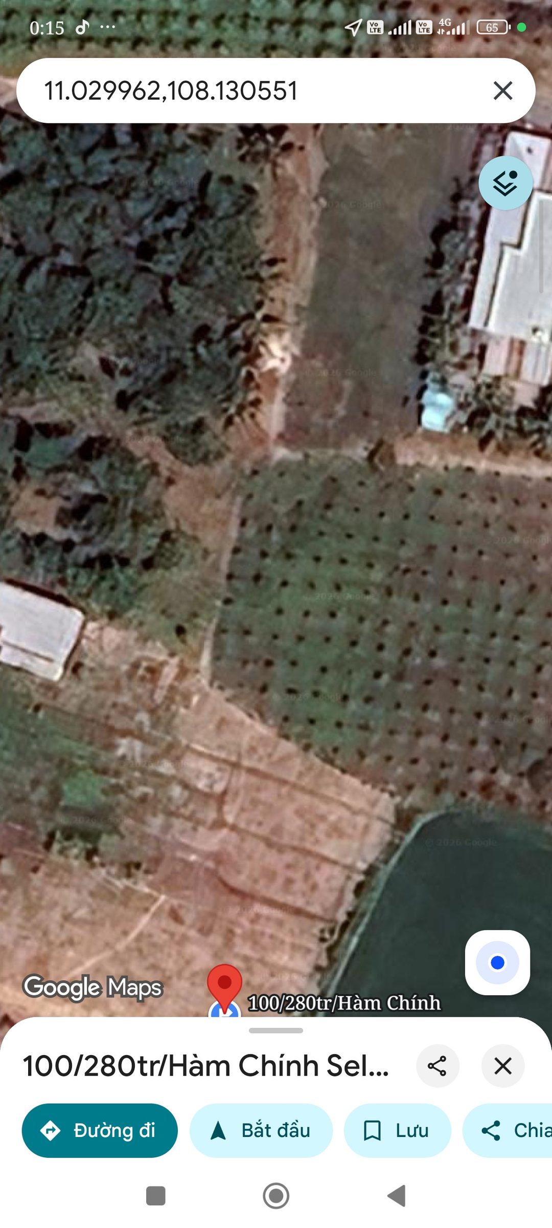 Bán đất 100m² full thổ cư ngang 5m giá 280 triệu tại Xã Hàm Liêm