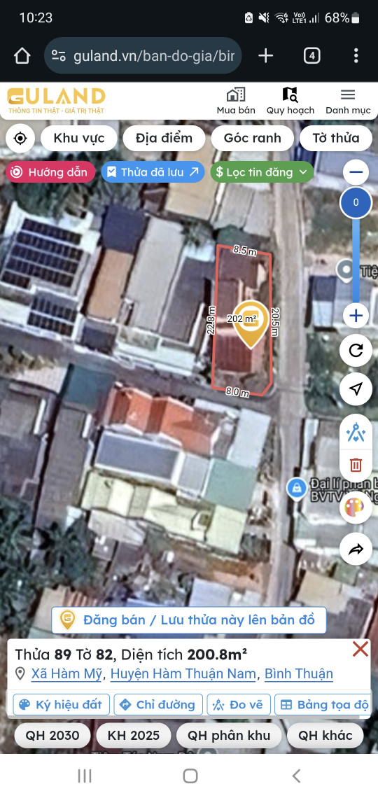 Bán đất 200.8m² giá 2 tỷ tại Xã Hàm Mỹ Huyện Hàm Thuận Nam