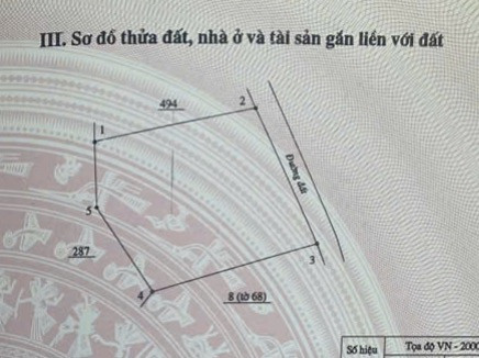 Bán đất 2464m² ngang 44m giá 1.11 tỷ Xã Hàm Thuận Nam
