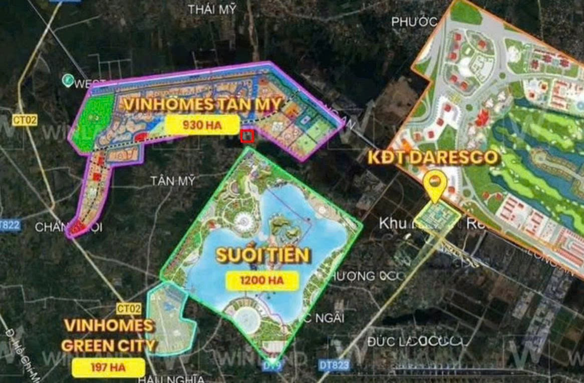 Bán đất 583m² ngang 12m giá 16.6 tỷ Xã Hậu Nghĩa, cạnh Vinhomes Tân Mỹ