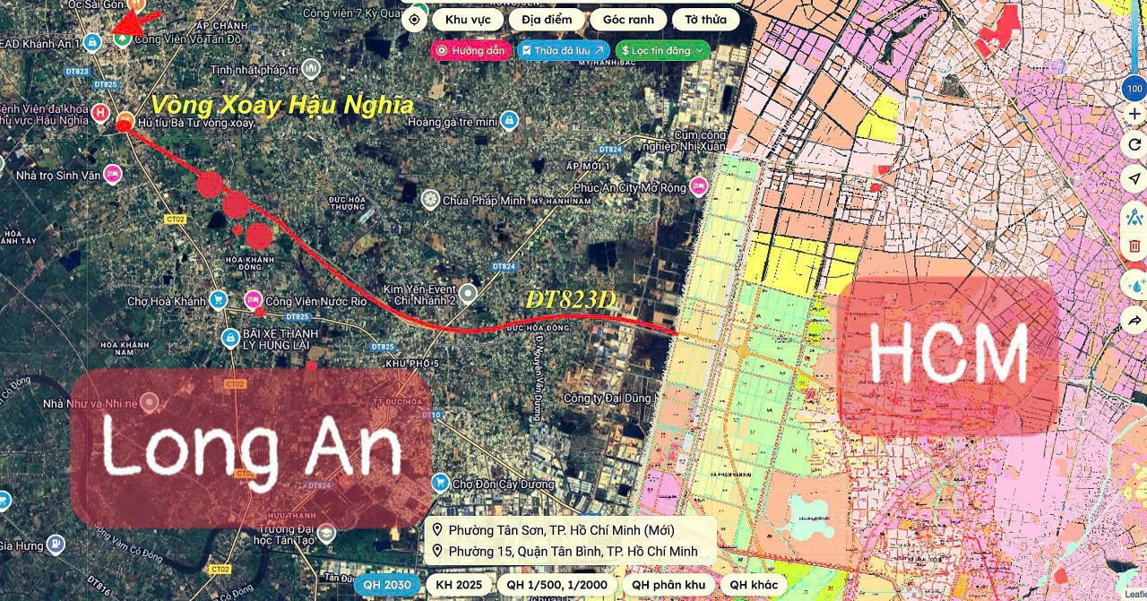 Bán đất 716.6m² ngang 12m giá 3.3 tỷ Xã Hậu Nghĩa