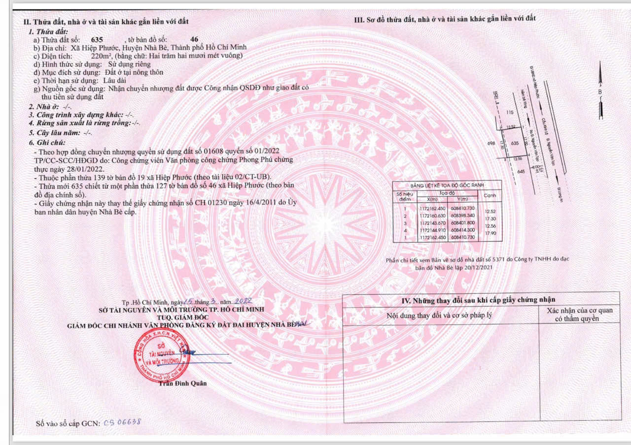 BDS HVL [NC]  Cần tiền bán gấp giá hời gần 3000 mét vuông ở Nguyễn văn Tạo nhà bè 29 ty hoa Hồng 2% còn thương lượng