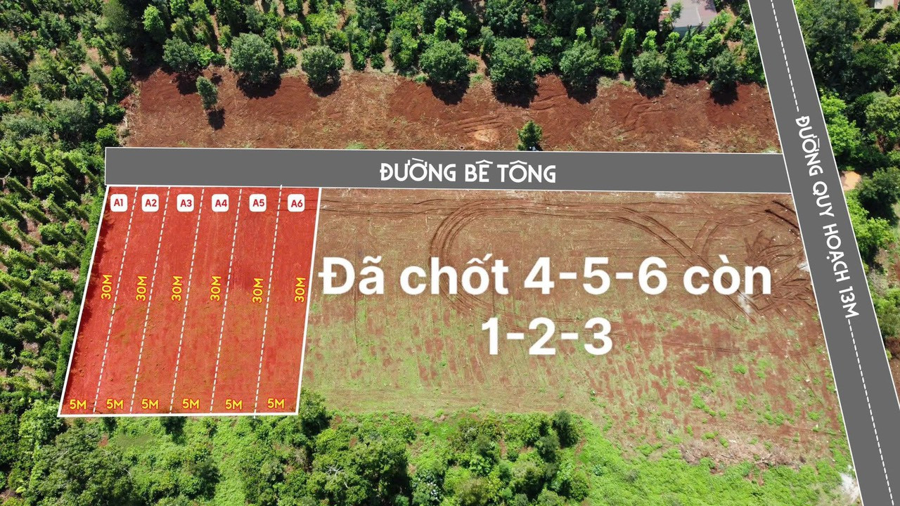 Bán đất 150m² ngang 5m giá 590 triệu tại Xã Hòa Đông Huyện Krông Pắc
