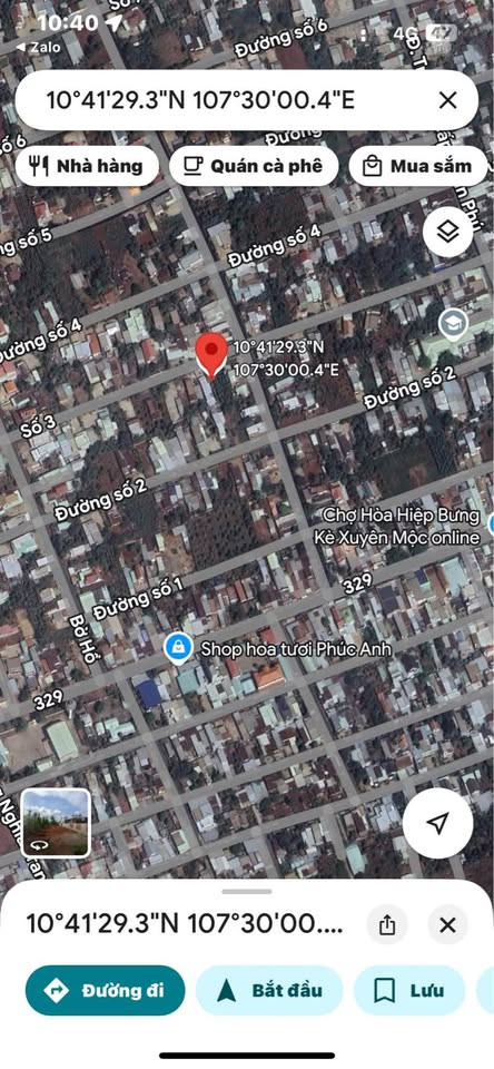 Bán đất 293m² ngang 8m giá 1.2 tỷ Xã Hòa Hiệp