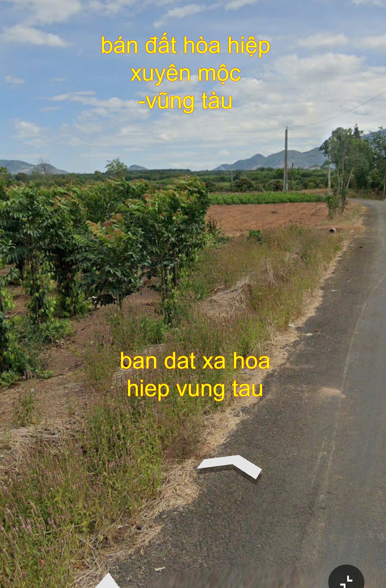 ban dat xa hoa hiep xuyen moc vung tau, dien tich 6670m2.