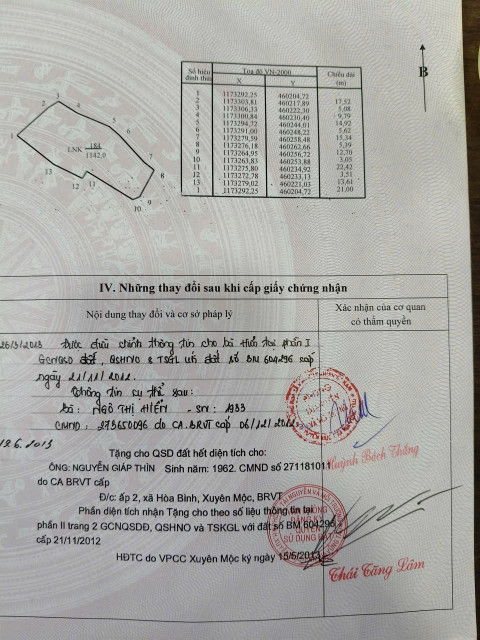 Bán đất 1142.2m² ngang 50.4m giá 1 tỷ Xã Hòa Hội