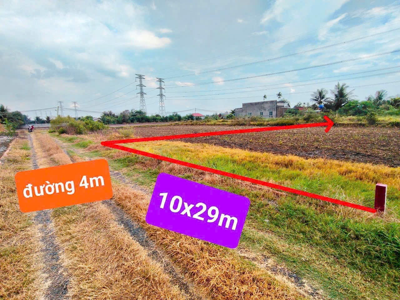 Bán đất 575m² ngang 10m giá 1.4 tỷ tại Xã Hòa Khánh Đông Huyện Đức Hòa