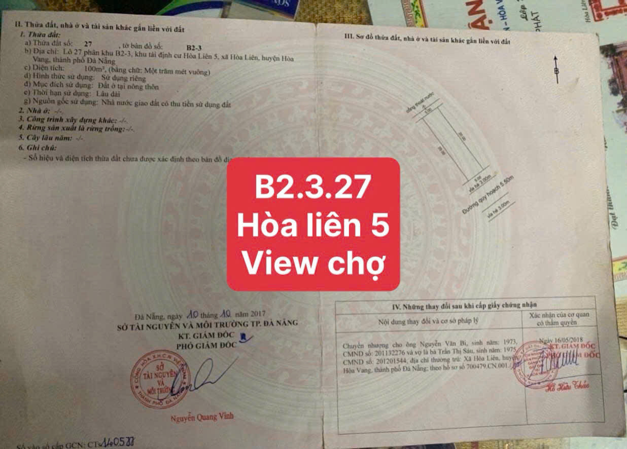 📌📌📌LÀM VIỆC TRỰC TIẾP GIÁ TỐT !!! ĐẤT HÒA LIÊN 5 GIÁ 2.799T