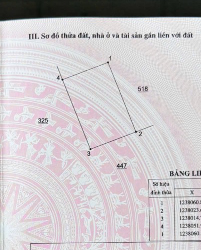 Bán miếng đất 1040m² ,gần QL1A ,khu dân cư, 1.1 tỷ tại Xã Hòa Minh Huyện Tuy Phong