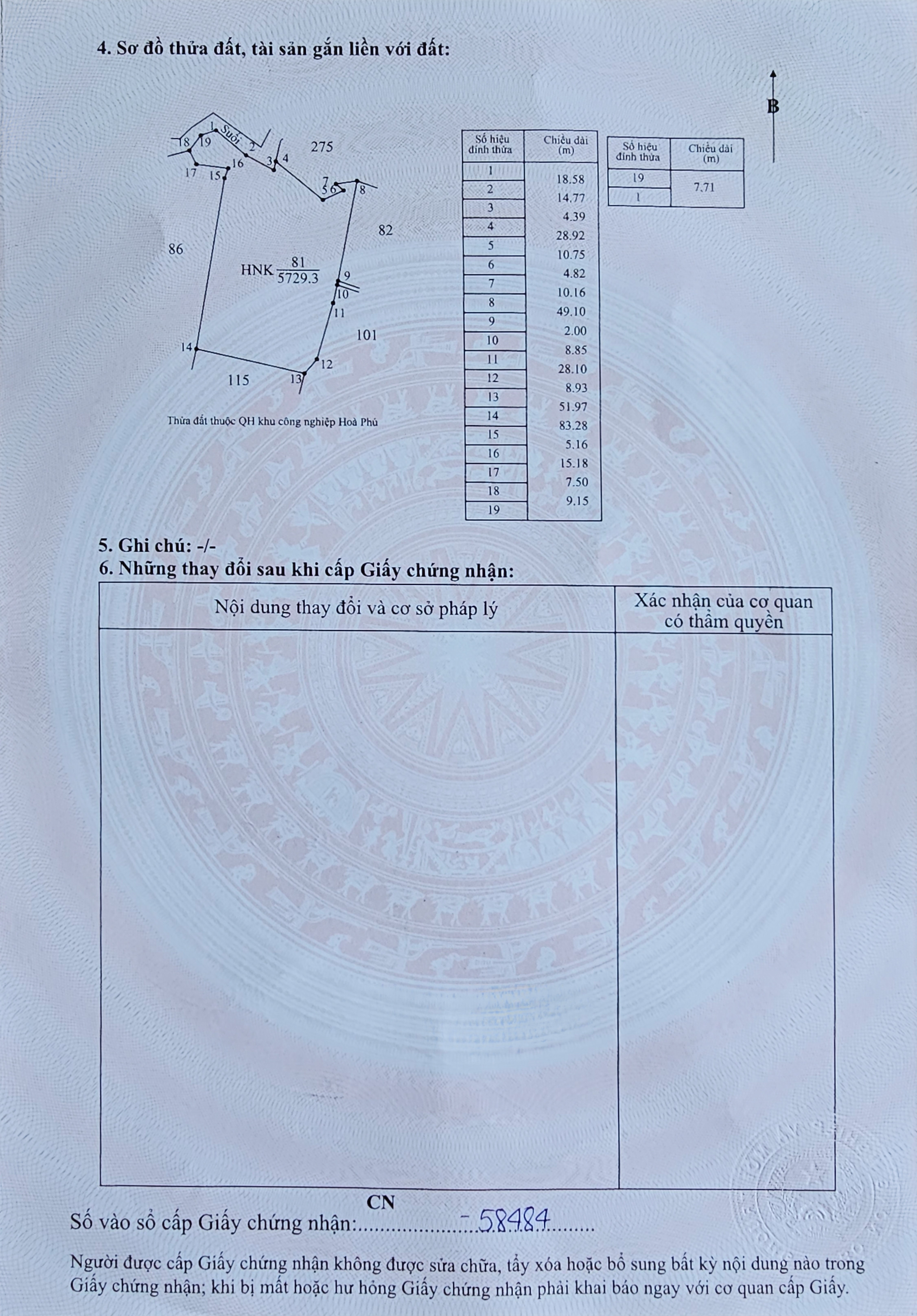 Bán đất 5729.3m² ngang 2m giá 1.75 tỷ tại Xã Hòa Phú